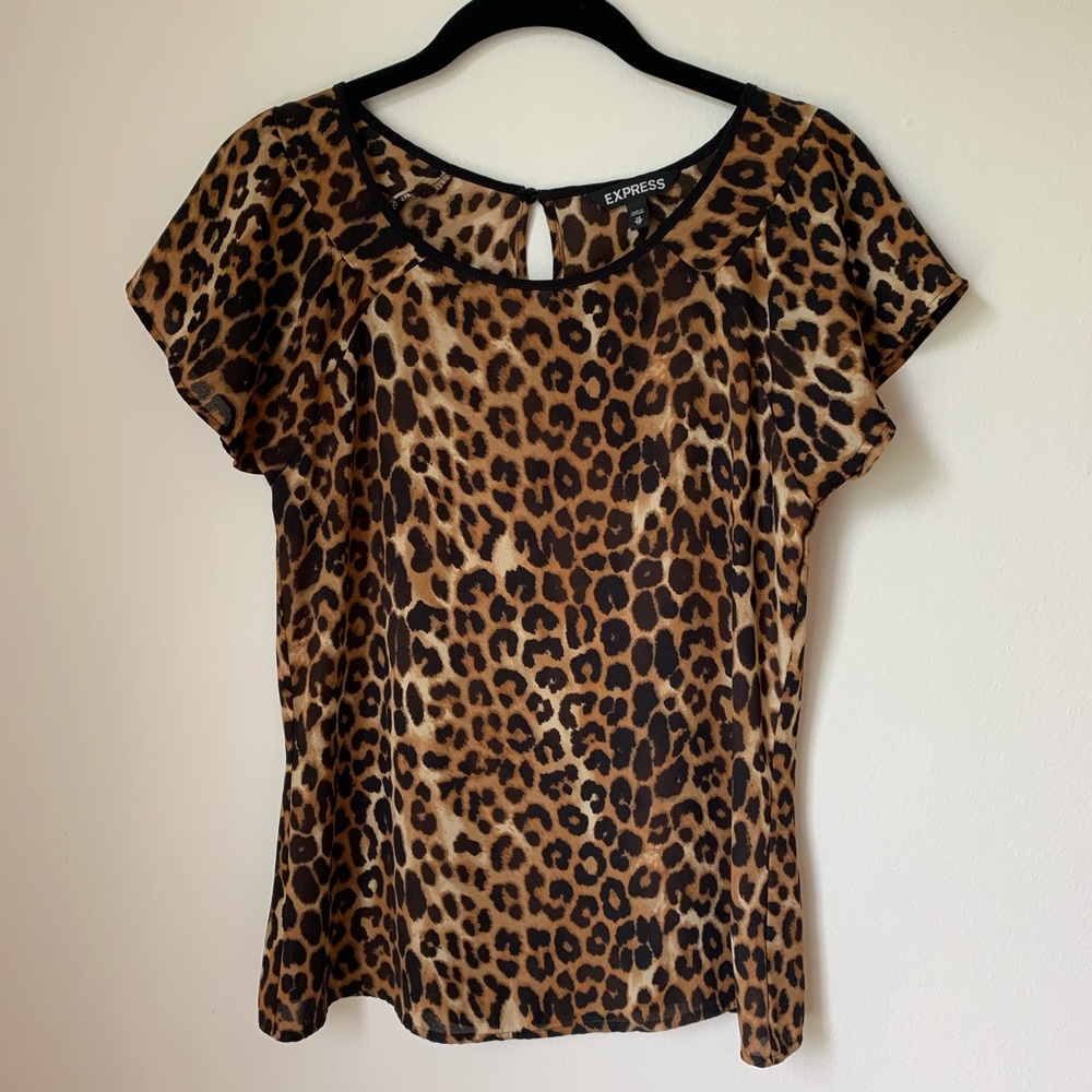 Express Cheetah print top